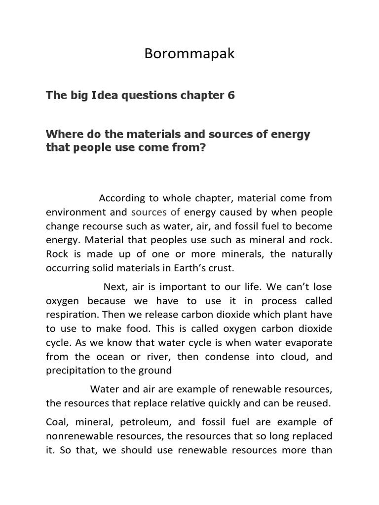 Chapter 6 Big Idea Question | PDF | Science & Mathematics