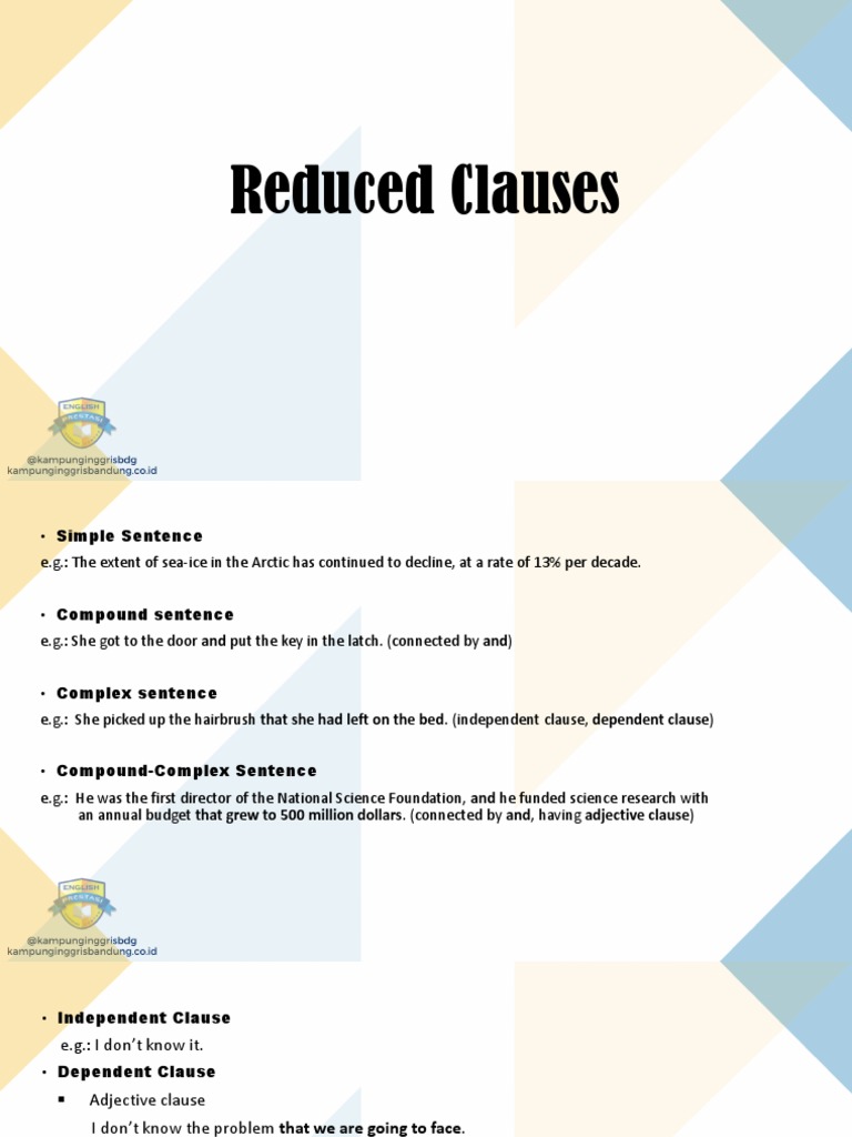 Understanding Reduced Clauses | PDF | Clause | Syntax