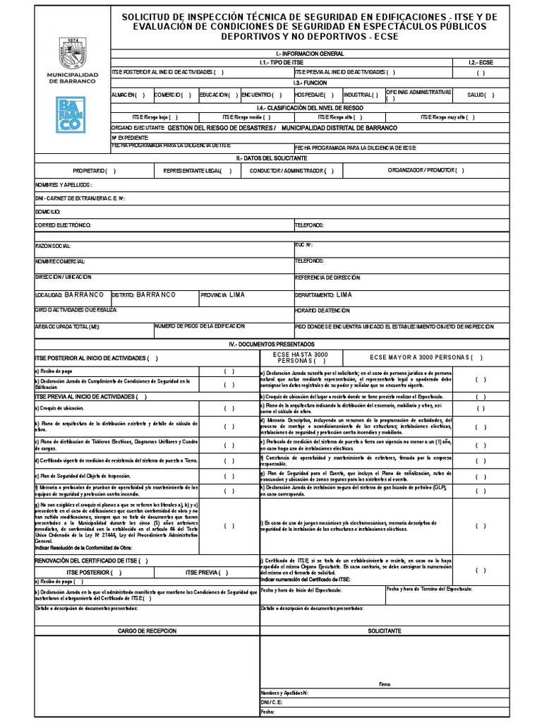 Formatos y Certificados ITSE y ECSE | PDF
