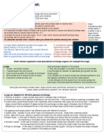 Exchange Surfaces Summary Sheet