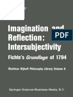 HOHLER T. P. - Imagination and Reflection - Intersubjectivity - Fichte's Grundlage of 1794-Springer Netherlands (1982)