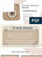 Fungsi Unsur Dan Prinsip: Administrasi