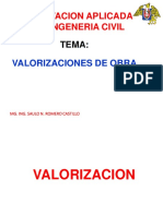 VALORIZACIONES DE OBRA CIVIL