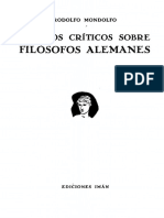 Mondolfo, R. (1946). Ensayos Críticos Sobre Filósofos Alemanes. Buenos Aires, Argentina_Imán