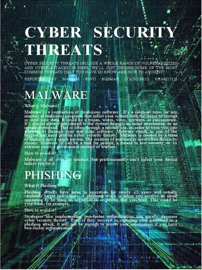 Cyber Threats: Protect Your Business | PDF | Malware | Computer Security