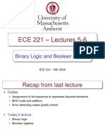 ECE 221 - Lectures 5-6: Binary Logic and Boolean Algebra