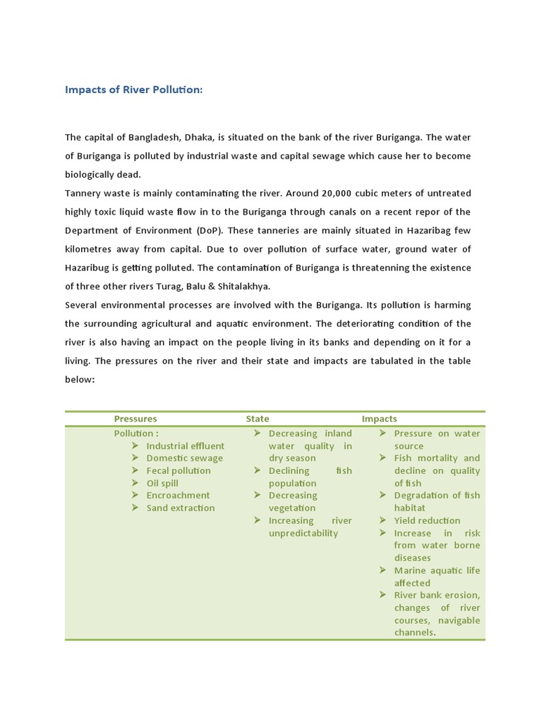 Buriganga River Pollution Crisis | PDF | Water Pollution | Water