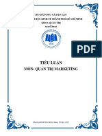 Tiểu Luận: Môn: Quản Trị Marketing