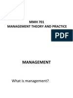 MMH 701 Management Theory and Practice