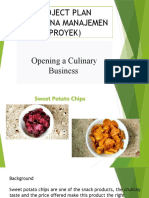 Project Plan (Rencana Manajemen Proyek) : Opening A Culinary Business