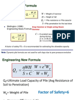 Dynamic pile formulas estimate capacity