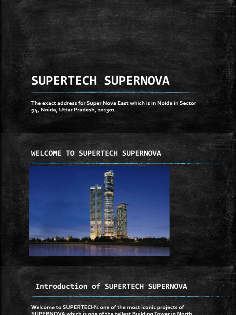 Supertech Supernova: Luxury Living in Noida | PDF | Buildings And ...
