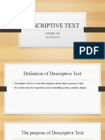 Defining Descriptive Text