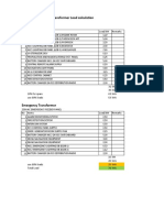 Transformer Transformer Load Calculation