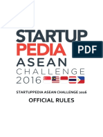 2016 Startupedia aSEAN Challenge Rules