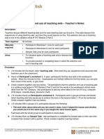 TKT Module 2: Selection and Use of Teaching Aids - Teacher's Notes
