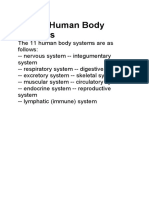 The 11 Human Body Systems