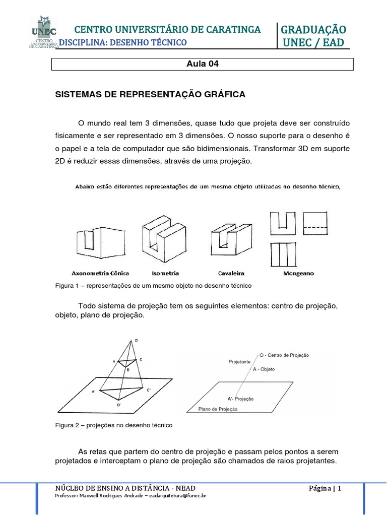 Desenho Técnico AULA 04 | PDF | Desenho técnico | Desenho