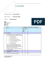 Sample Audit Checklist