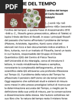 L'ORDINE DEL TEMPO