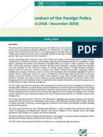 Survey of Conduct of The Foreign Policy (Aug 2018 - Dec 2020)