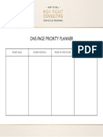 Priority Planner - One Page Weekly Plan
