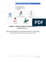 Adhoc Appointment WEB Portal: User Manual