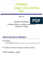 ET5080E Digital Design Using Verilog HDL: Fall 21