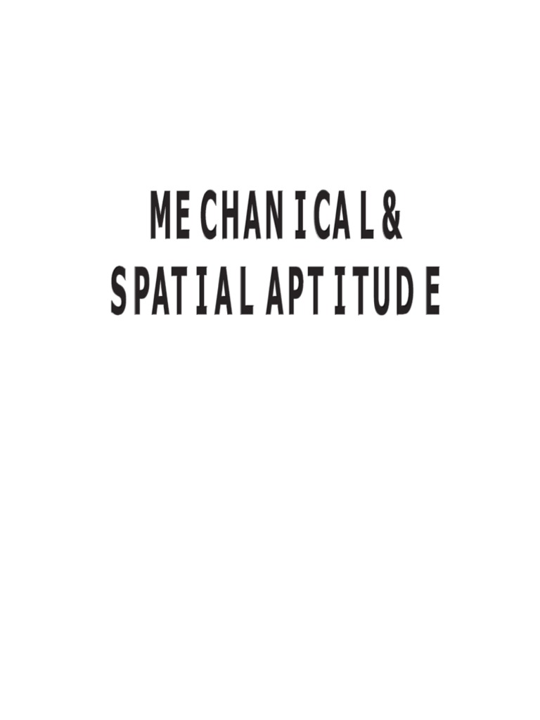 Preparing for Mechanical and Spatial Aptitude Tests A Guide to Common