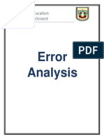 Error Analysis Bank