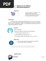 Math 211 -Module 1 - Lesson -2 - Solution to an Ordinary