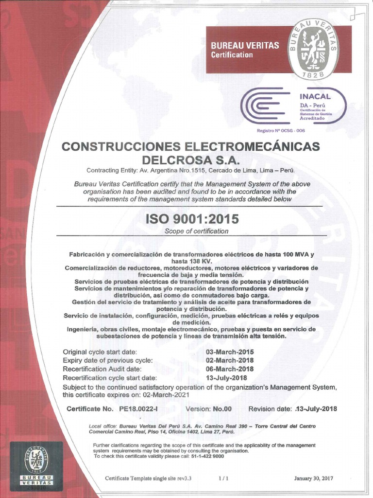 Certificados Trinorma | PDF