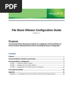 File Share Witness Configuration