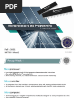 Microprocessors and Programming: Fall: 2021