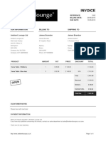 Invoice: Our Information Billing To Shipping To