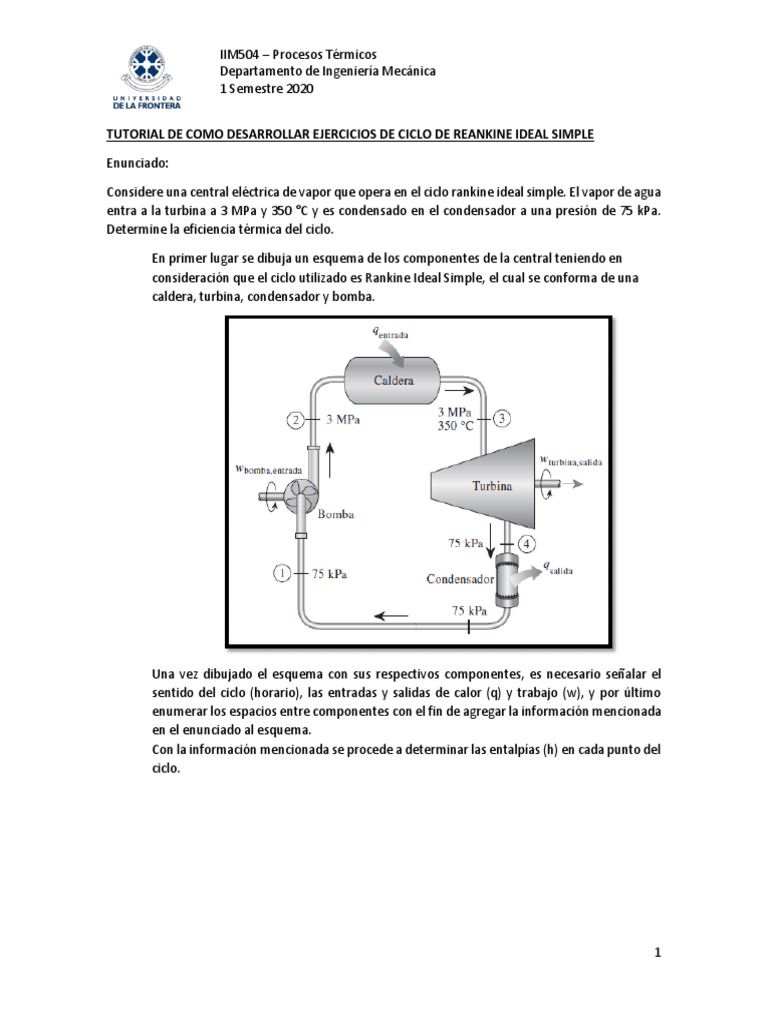 Ciclo Rankine Ideal Simple | PDF | Tecnología energética | Ingeniería ...