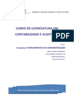 Fundamentos de Administração