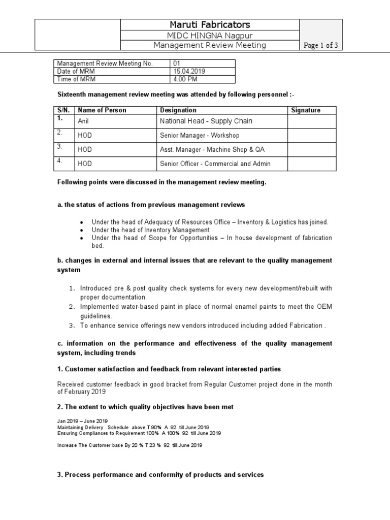 Maruti Fabricators Page 1 Of 3 Midc Hingna Nagpur Management Review