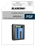 Installation Manual for the AREA54-1 16-Bit Multiprocessor Modular Analog Control Panel