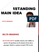 Understanding Main Idea: Ielts Reading