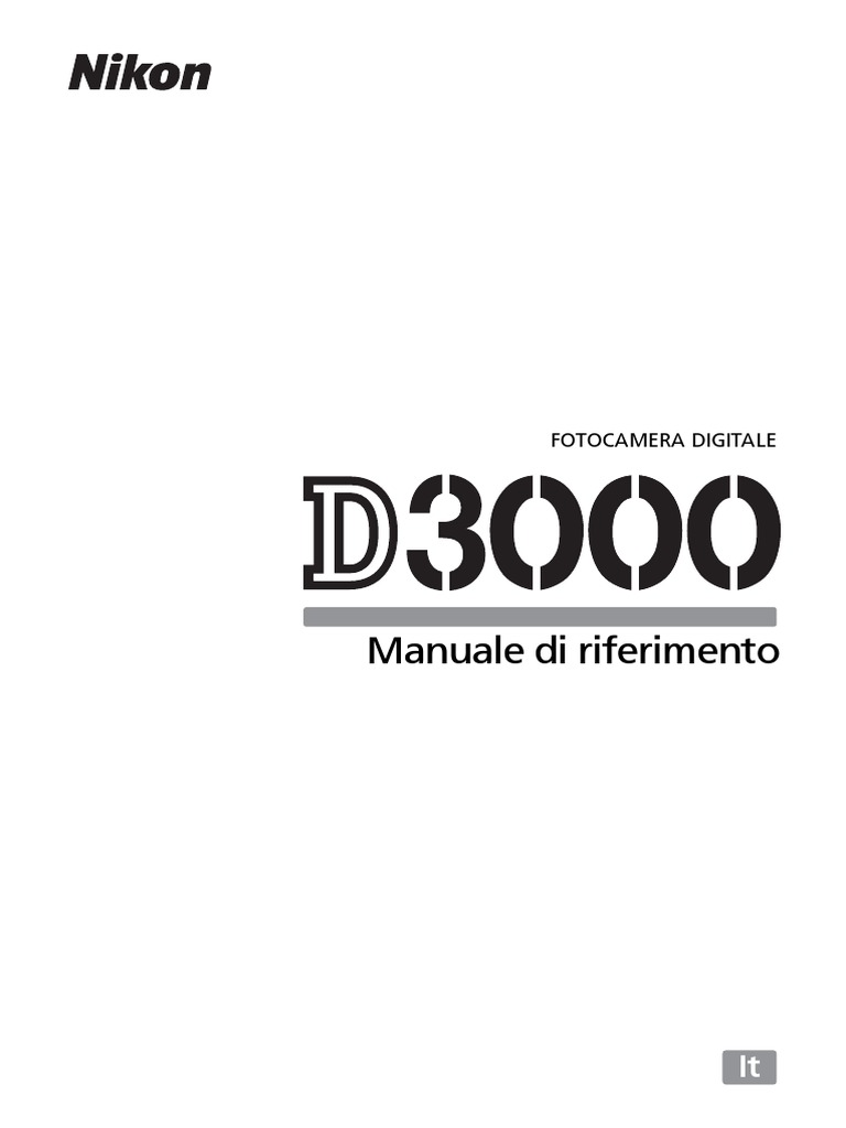 Nikon D3000 Manuale PDF