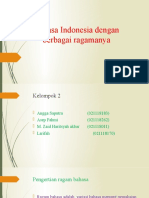 Bahasa Indonesia dengan berbagai ragamanya