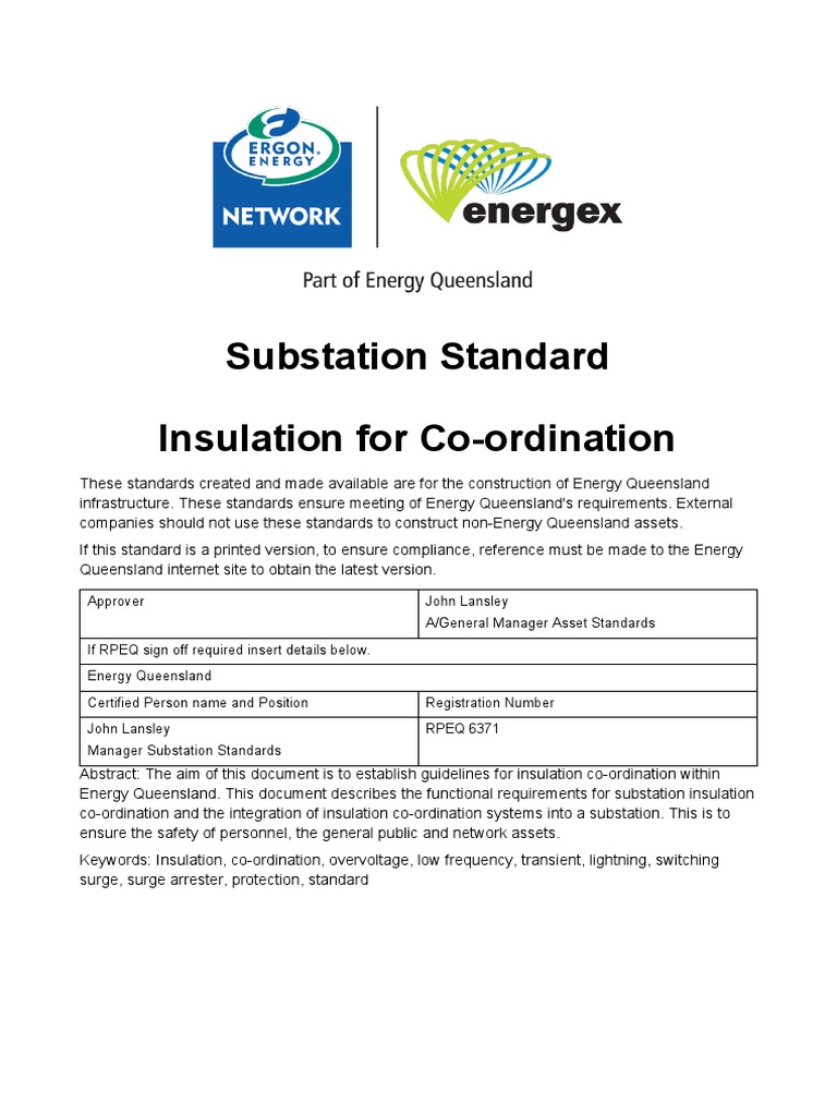 STNW3034 Standard For Insulation Coordination PDF Insulator