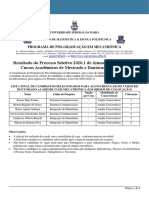 Resultado PPGM Mecatrônica 2020.1