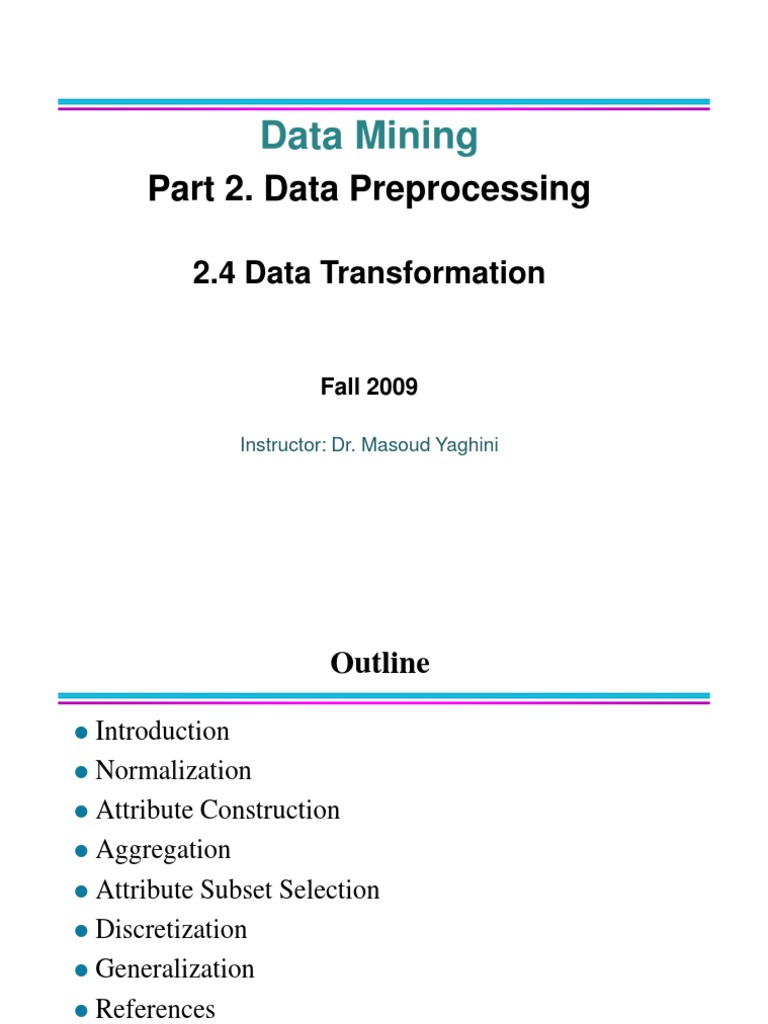 Data Transformation Techniques in DM | PDF | Cluster Analysis | Applied ...