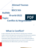 BSCS 5th Semester Student's Conflict & Negotiation Topic