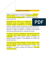 Cidadania em Esparta - História 6 Ano Fund. 2