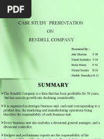 Case Study Presentation ON Rendell Company: Presented By