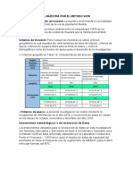 EVALUACIÓN DE LA MUESTRA POR EL METODO VIZIR Colca