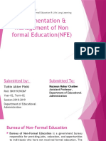 Implementation & Management of Non Formal Education (